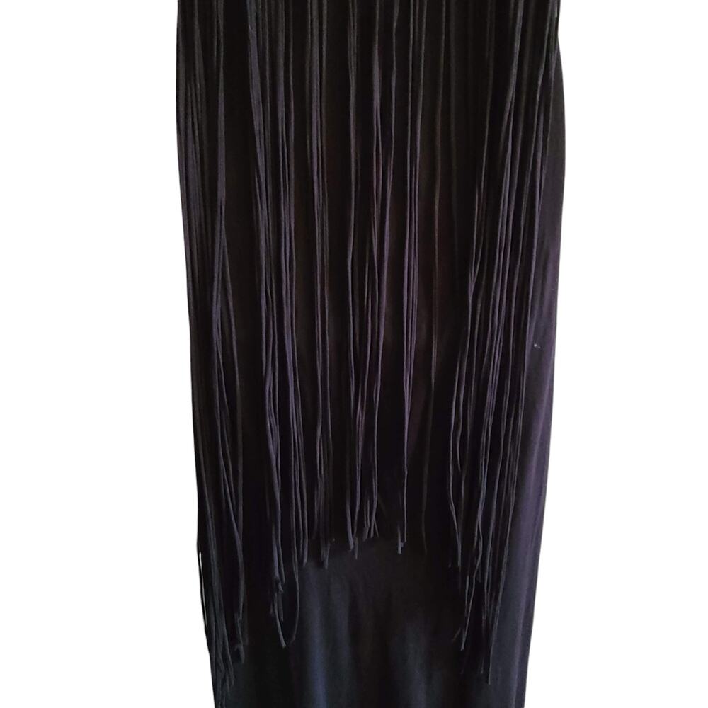 DENIM & SUPPLY RALPH LAUREN Macrame Fringe Maxi Boho Dress Black Women's Small - Picture 11 of 16